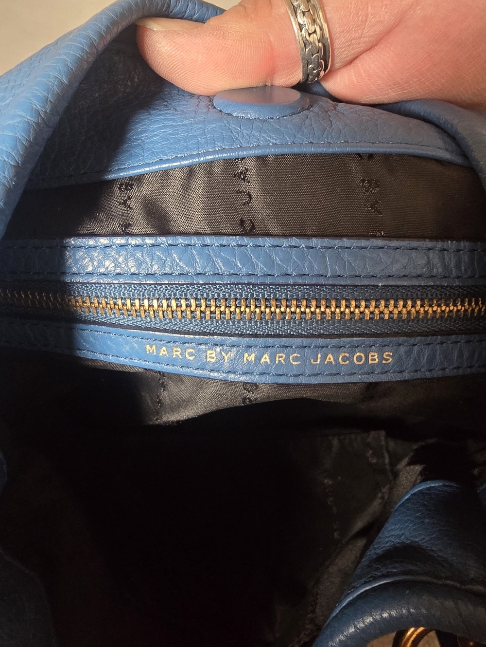 Marc by Marc Jacobs Hobo Leather Bag Crossbody Shoulder Teal Blue - Picture 11 of 11